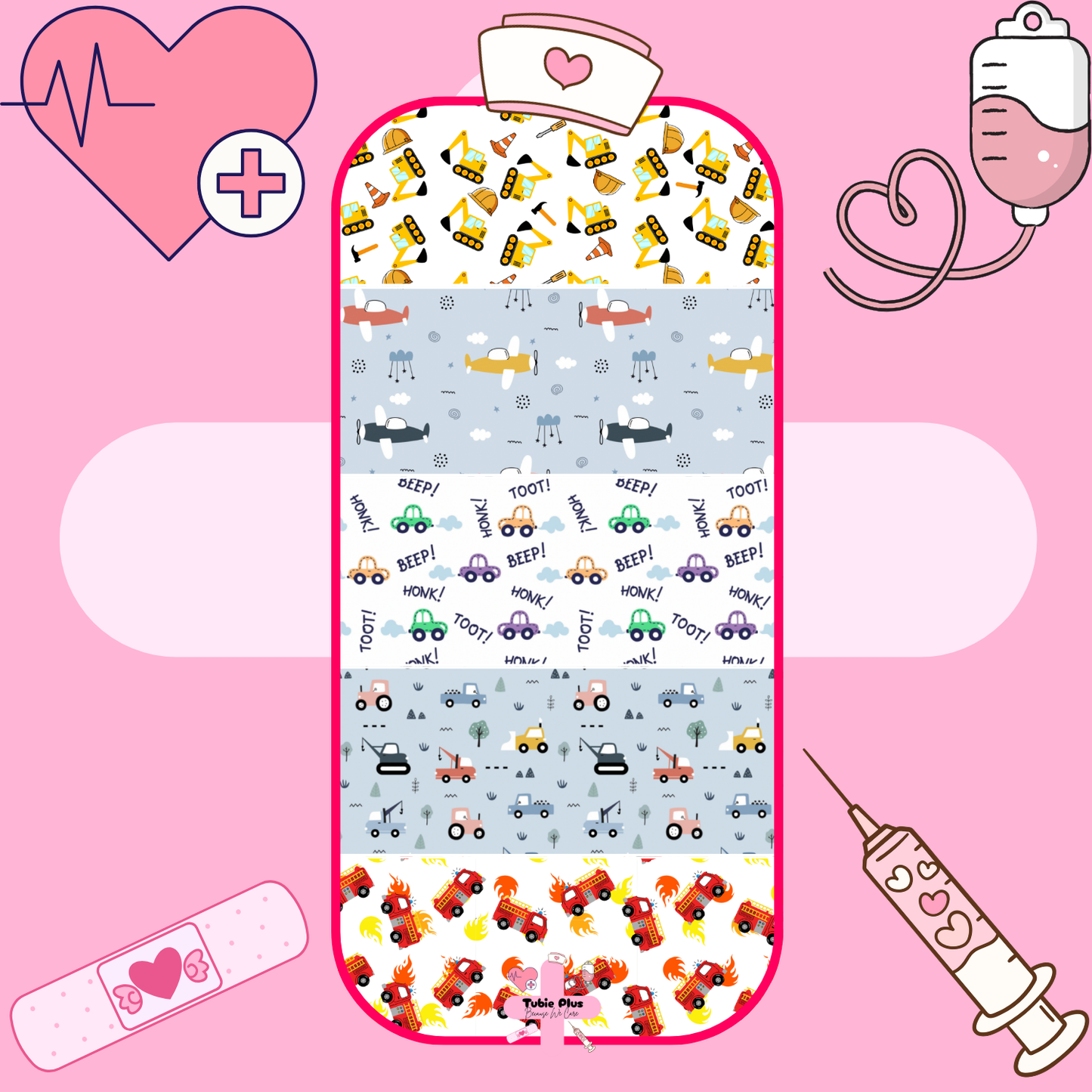 Transport Mix Large Tubie Tape