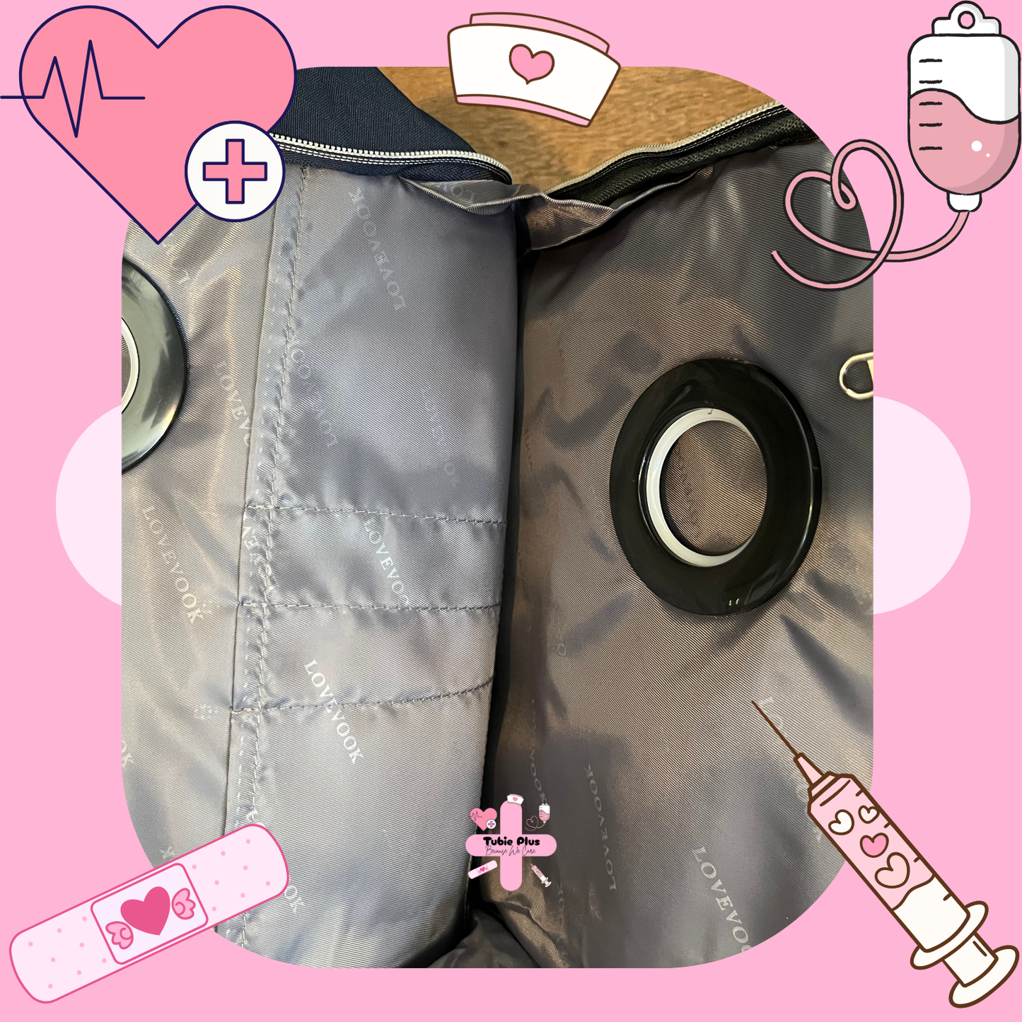 Blue & Black Tube Backpack, Tubie Backpack, Adapted Backpack