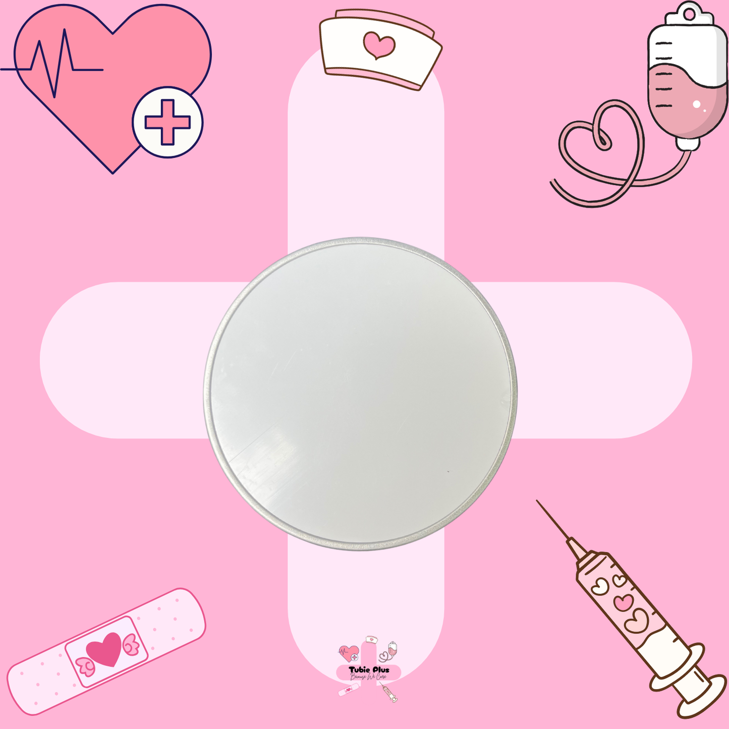 Personalised Silver/White Storage | Tubie Metal Tin