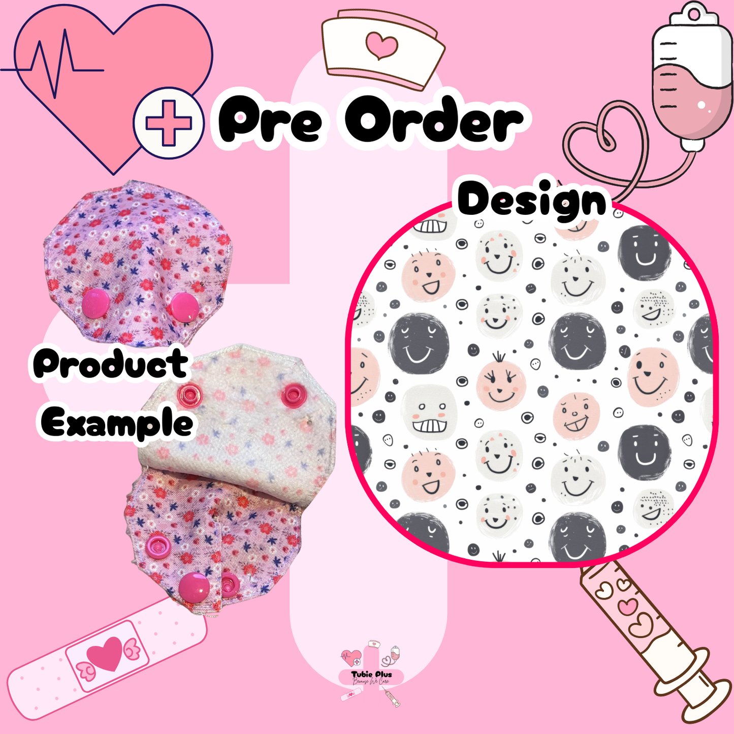 Smiley Covered Tubie Pad