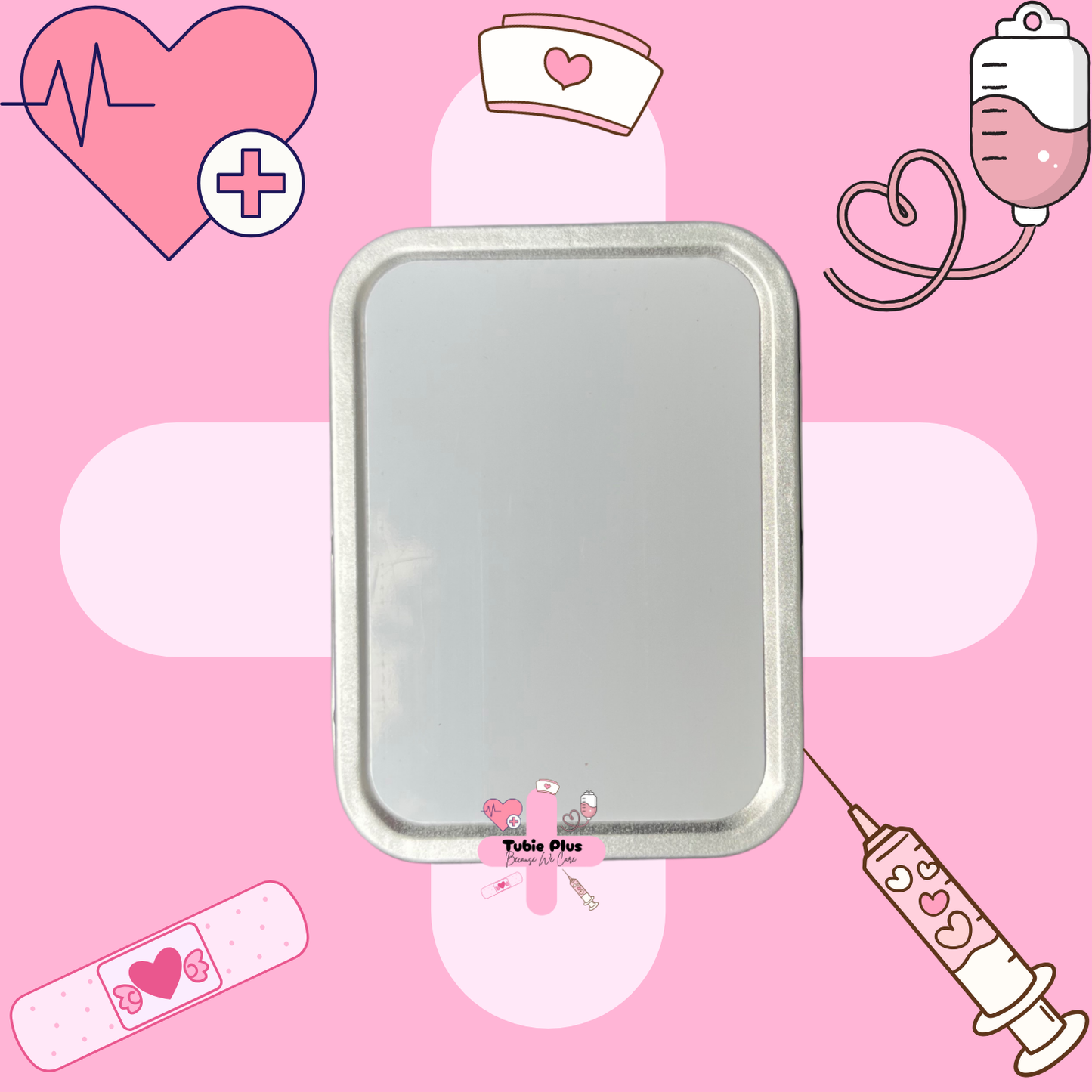 Personalised Small Silver Storage | Tubie Metal Tin