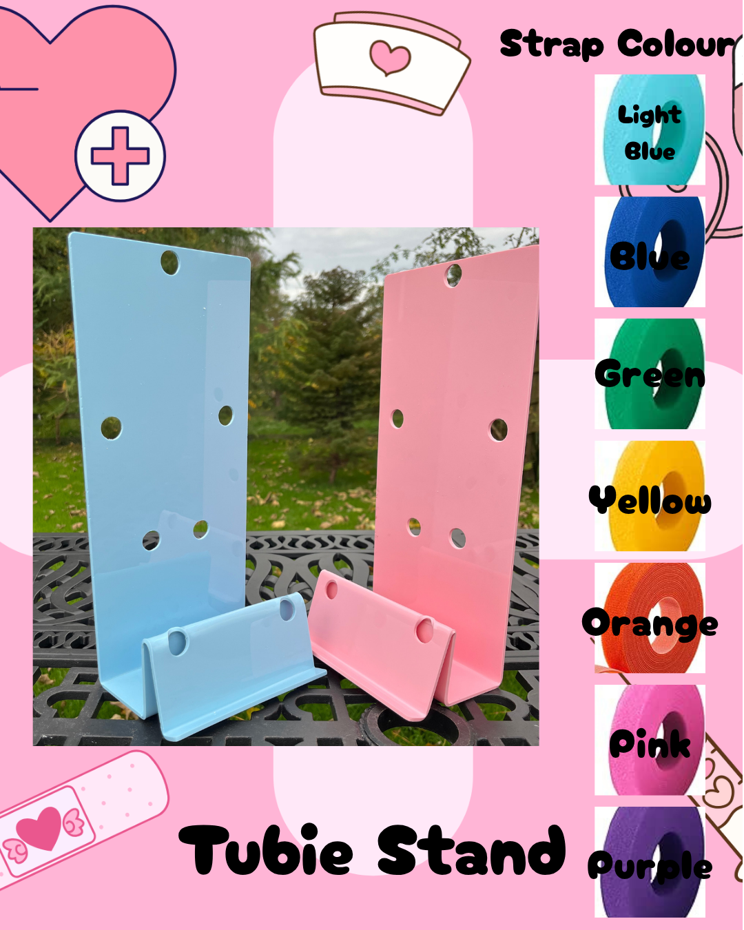 Limited Addition Baby Pink/Blue Single Tubie Stand | 500ml | 1L