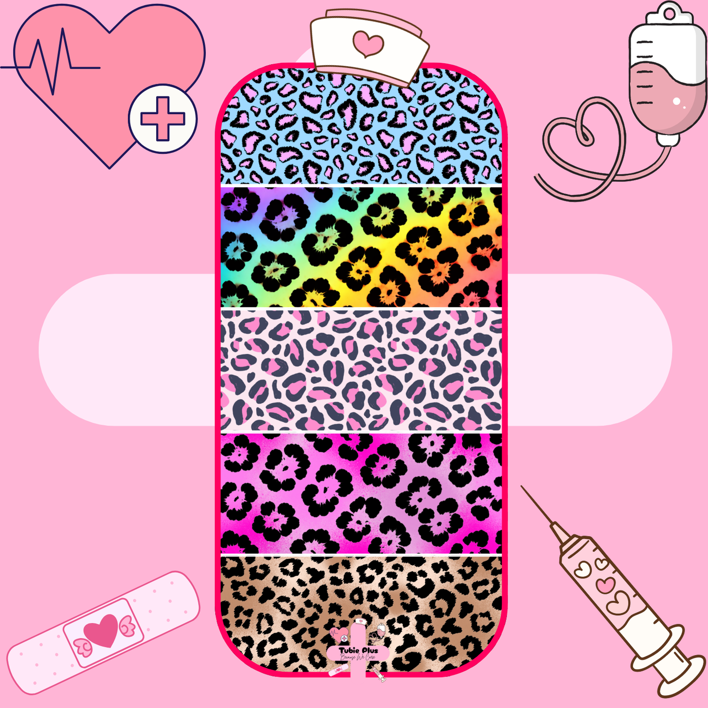 Leopard Print Mix Large Tubie Tape