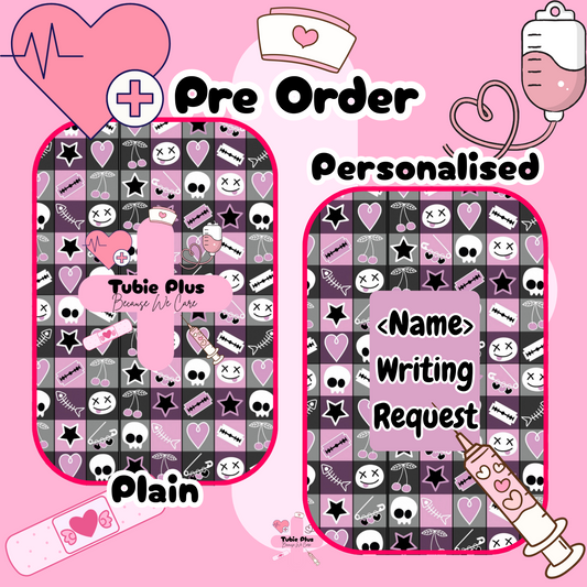 Pink Goth Check Notebook