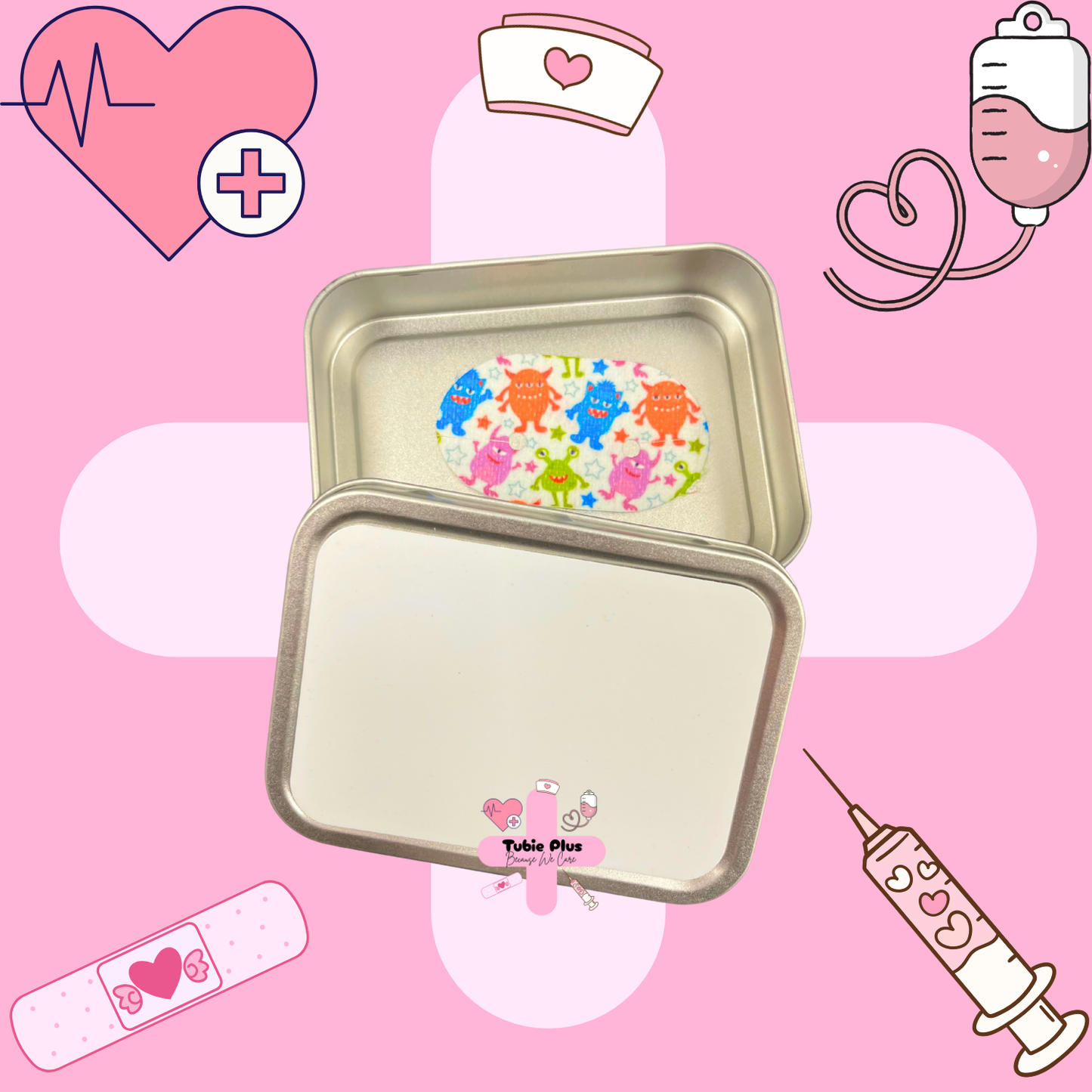 Personalised Small Silver Storage | Tubie Metal Tin