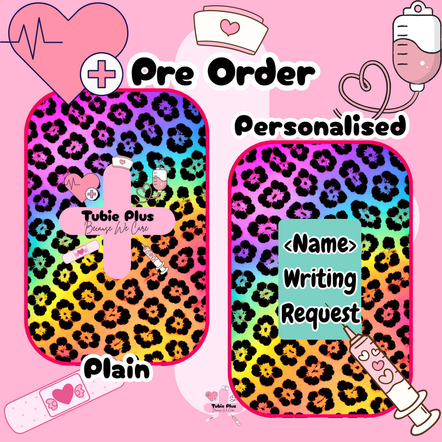 Airbrush Neon Leopard Print Notebook