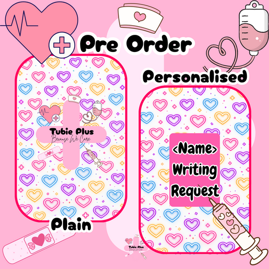 Neon Heart White Notebook