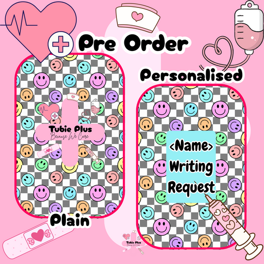 Pastel Smiley Check Notebook