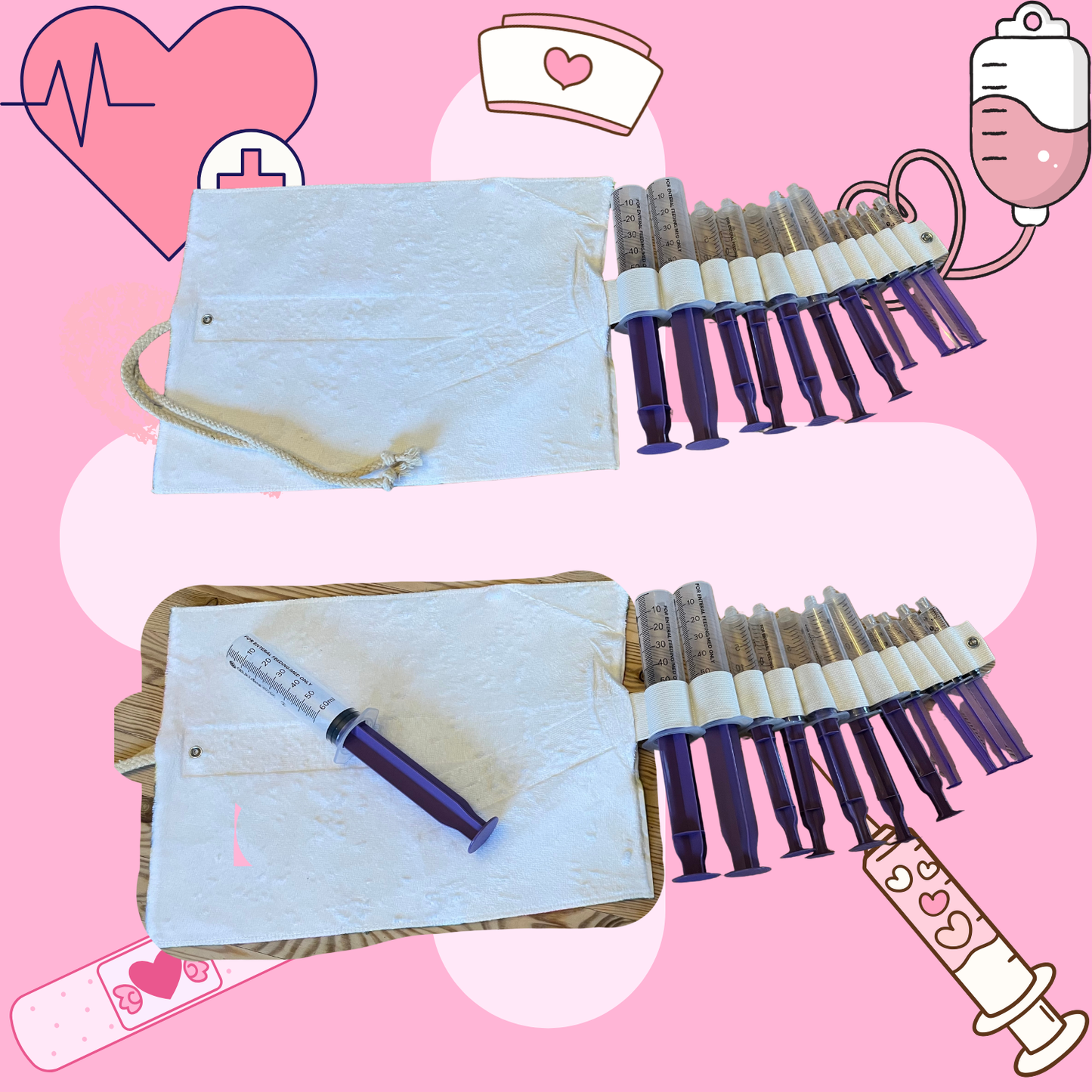 Sloth 2 in 1 Syringe Roll & Med Mat