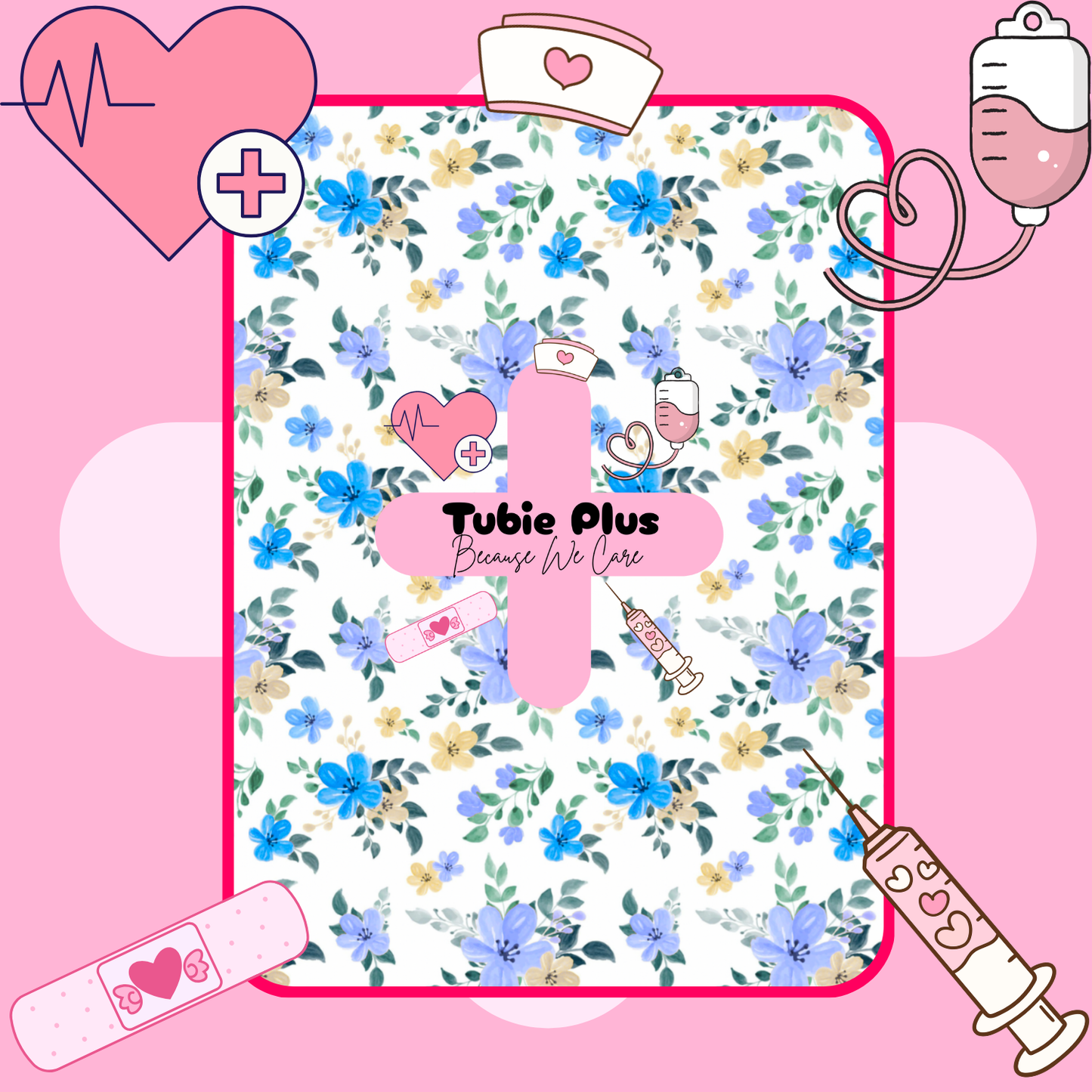 Blue Bouquet Tubie Scrunchie