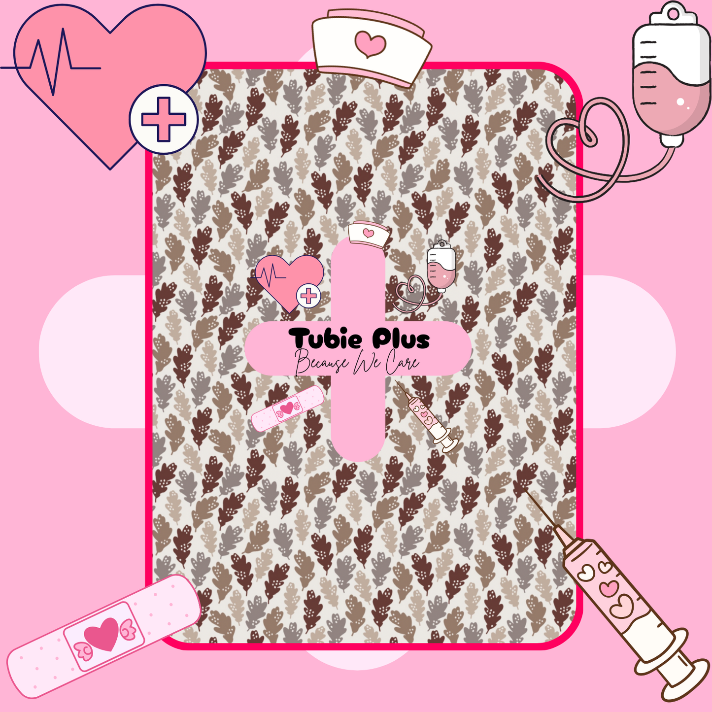 Boho Feather Tubie Scrunchie