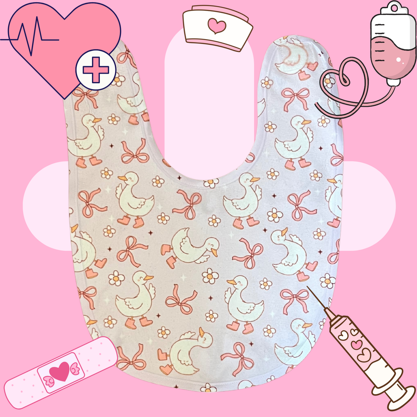 Pink Welly Goose Fleece Bib