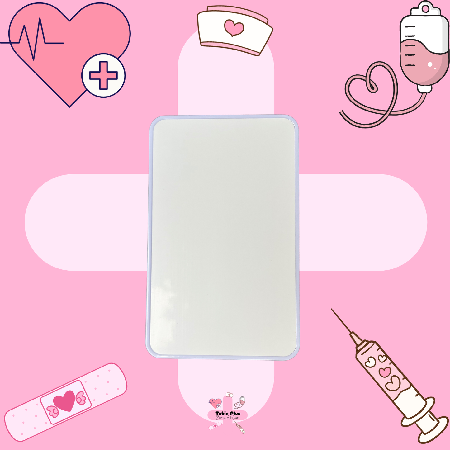 Personalised  Silver/White Storage | Tubie Metal Tin