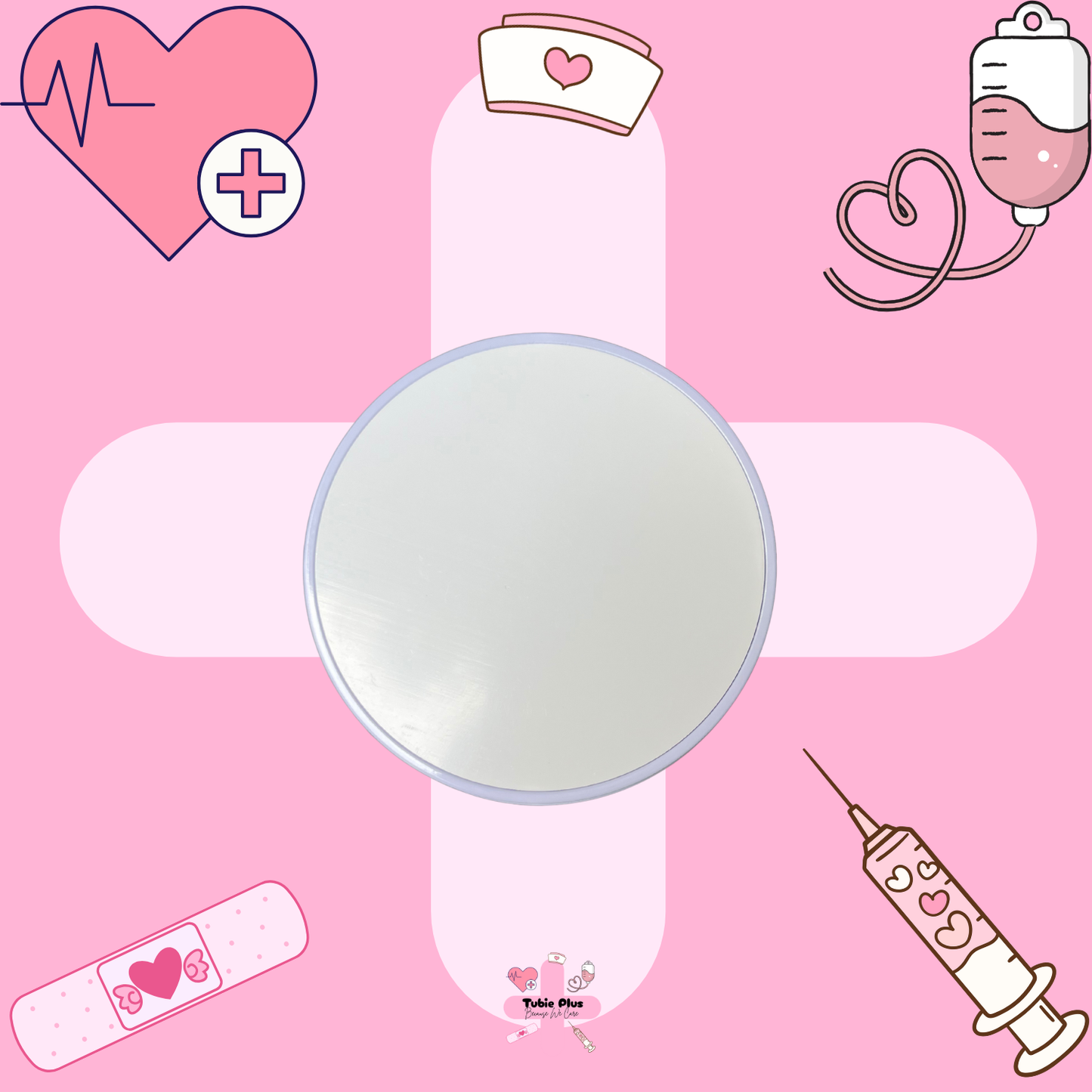 Personalised  Silver/White Storage | Tubie Metal Tin