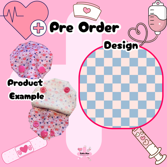 Pastel Check Covered Tubie Pad