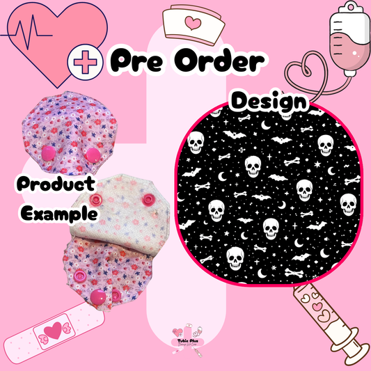 Skull & Bats Covered Tubie Pad