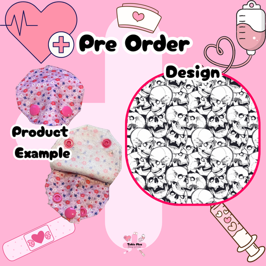 Skull Flower Covered Tubie Pad