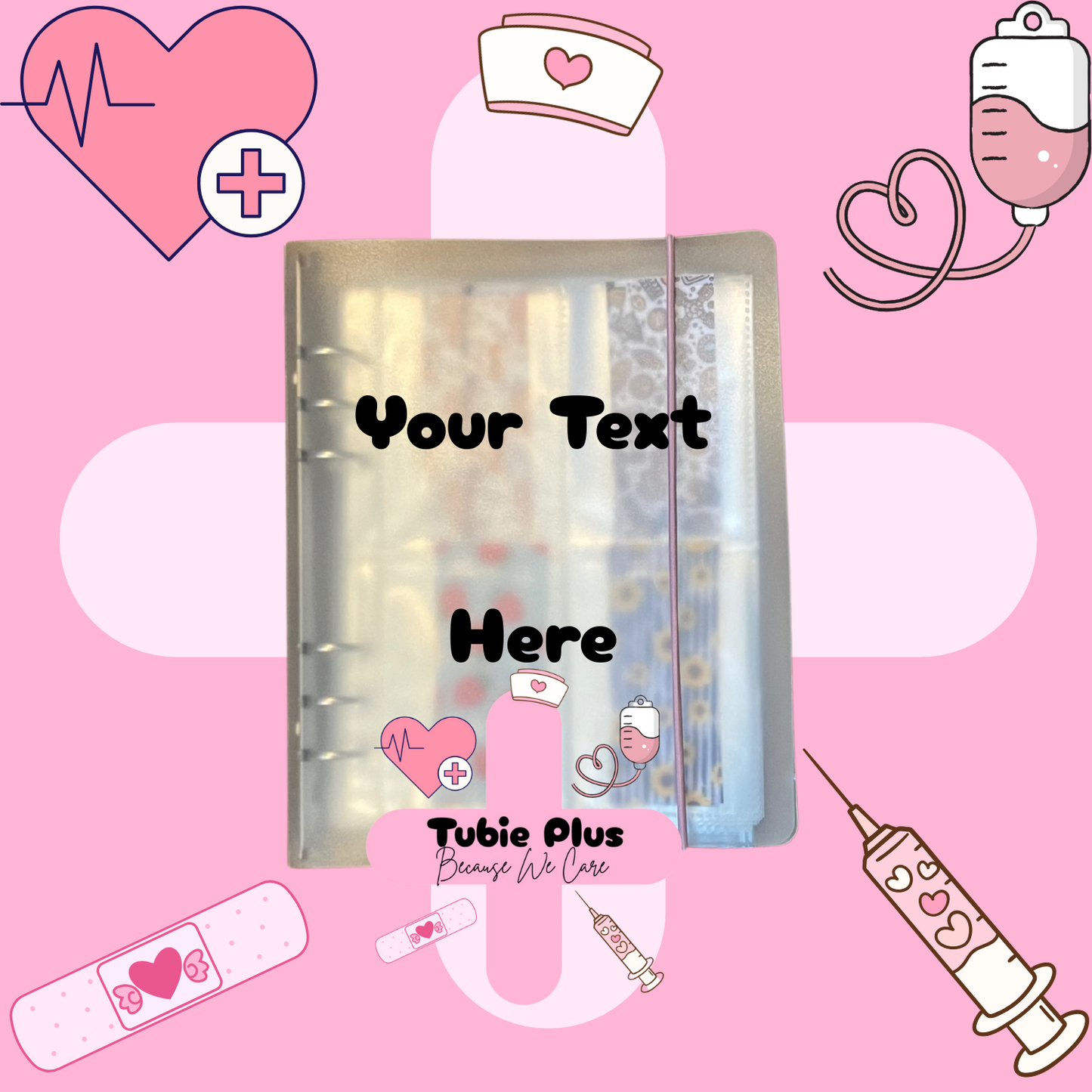 A6/A5 Clear Personalised Tubie Album, Tubie Accessories Organiser