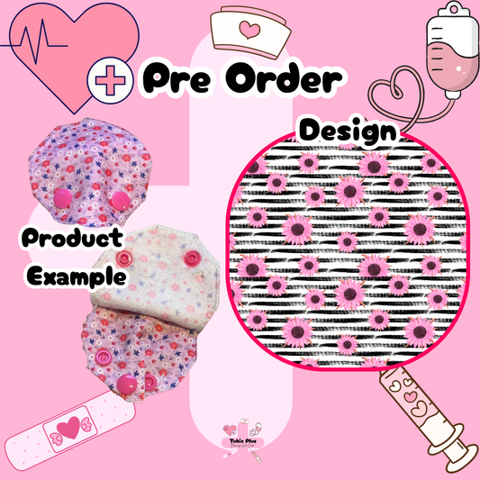 Pink Sunflower Covered Tubie Pad