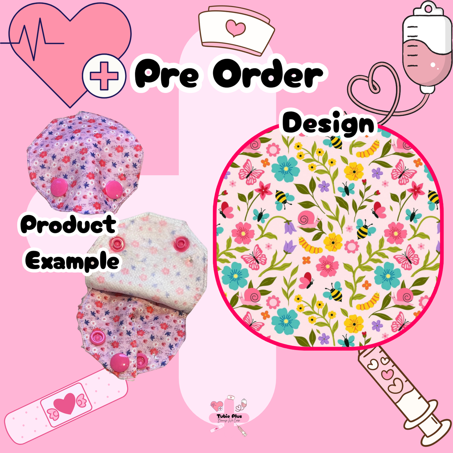 Butterfly Spring Covered Tubie Pad