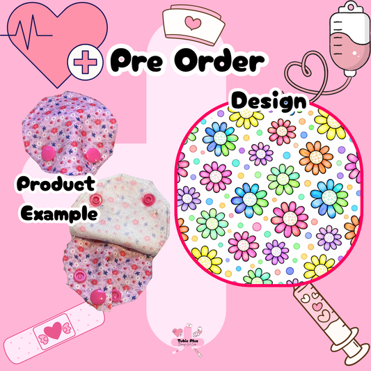 Colourful Daisy Covered Tubie Pad