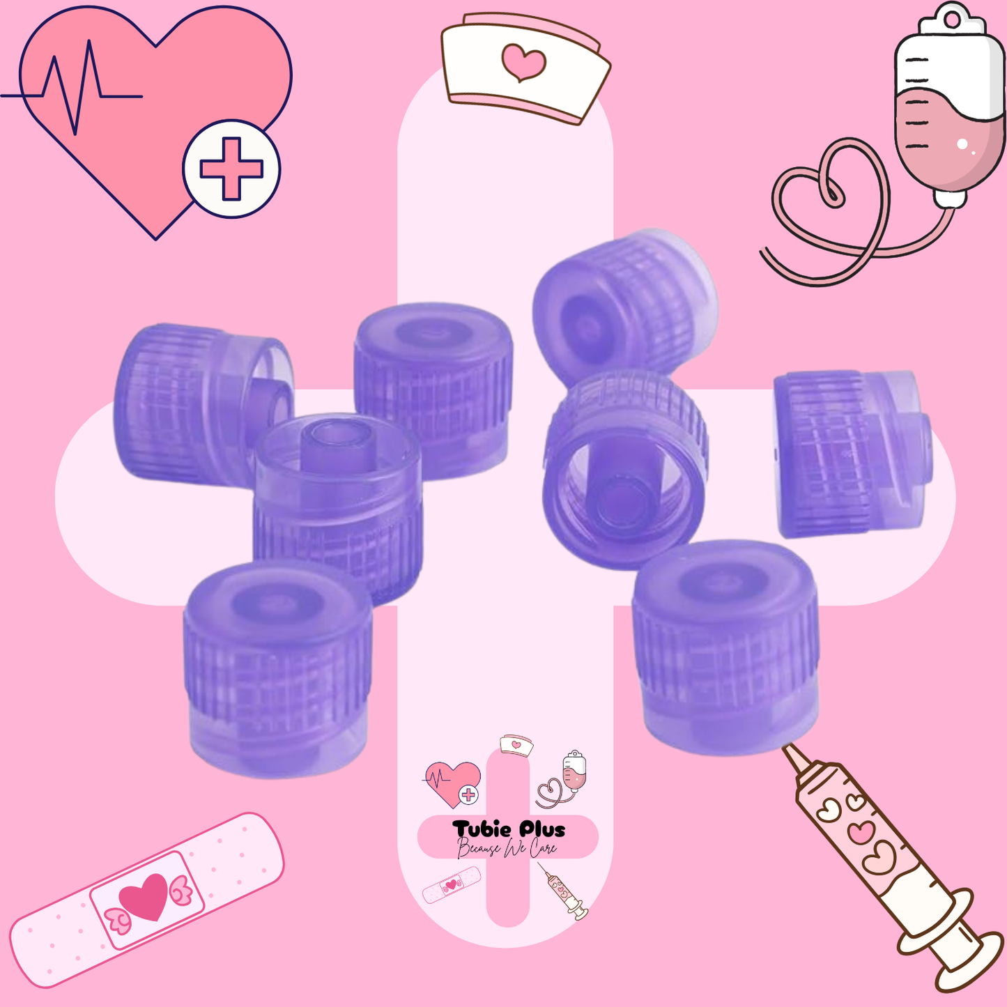 ENFit Cap Sterile Pack of 8