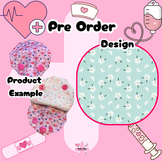 Green Daisy Covered Tubie Pad