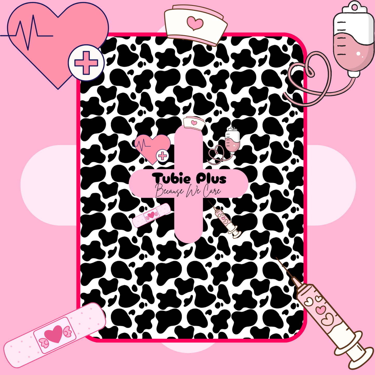 Cow Print Tubie Scrunchie