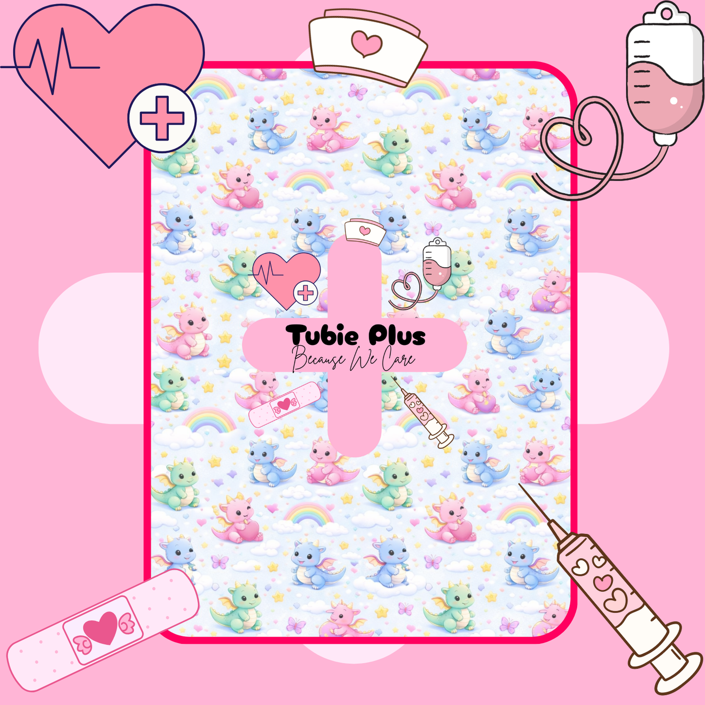 Cute Dragons 2 in 1 Syringe Roll & Med Mat
