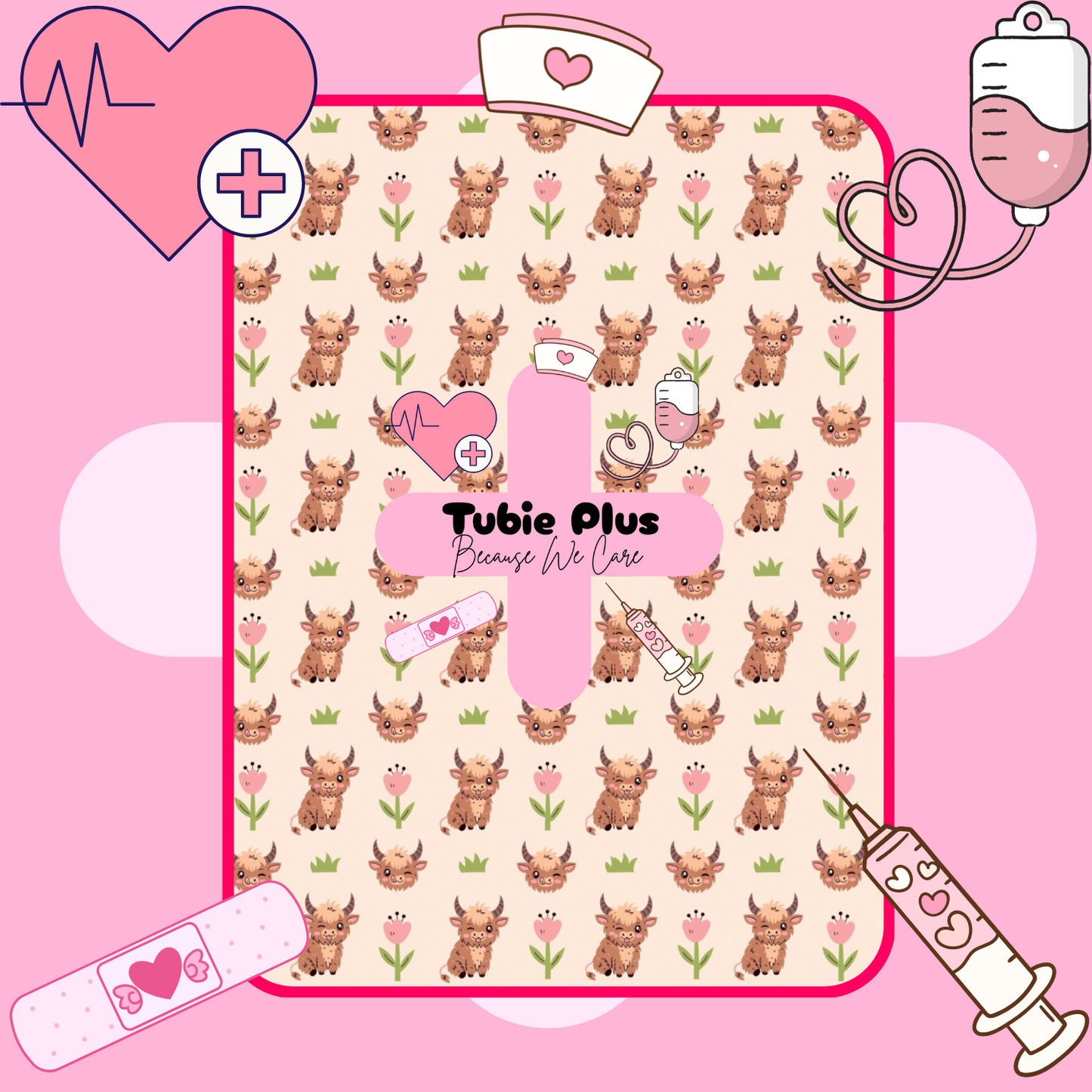 Daisy Highland Cow 2 in 1 Syringe Roll & Med Mat