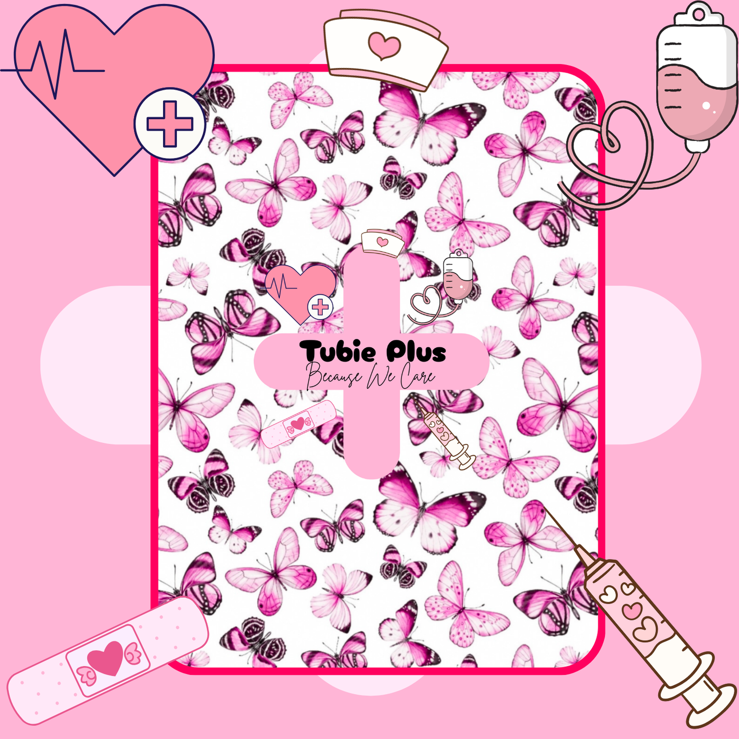 Boho Pink Butterflies Tubie Products