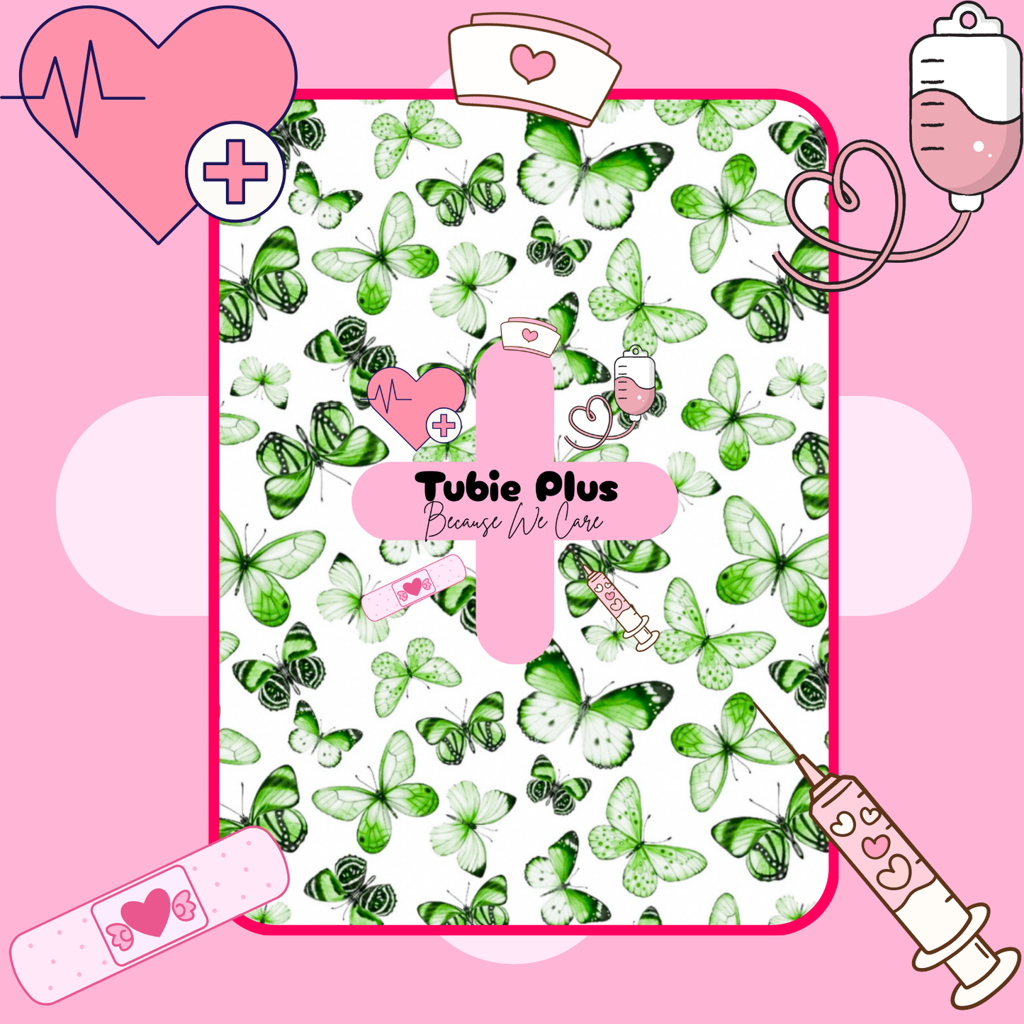 Boho Green Butterflies Tubie Products