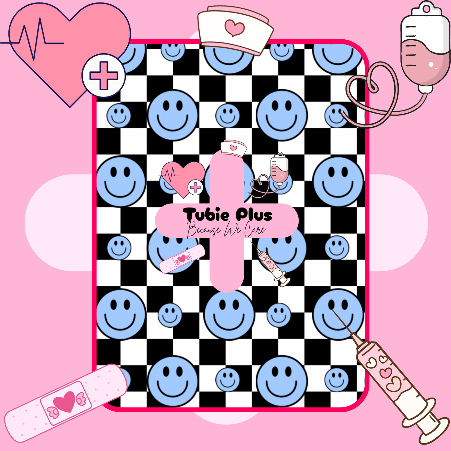 Blue Check Smiley Tubie Products