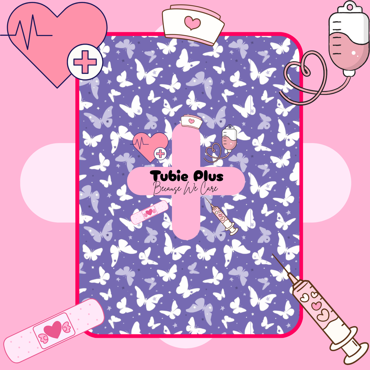 Dark Purple Butterflies Tubie Products