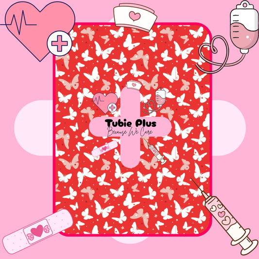 Dark Red Butterflies Tubie Products