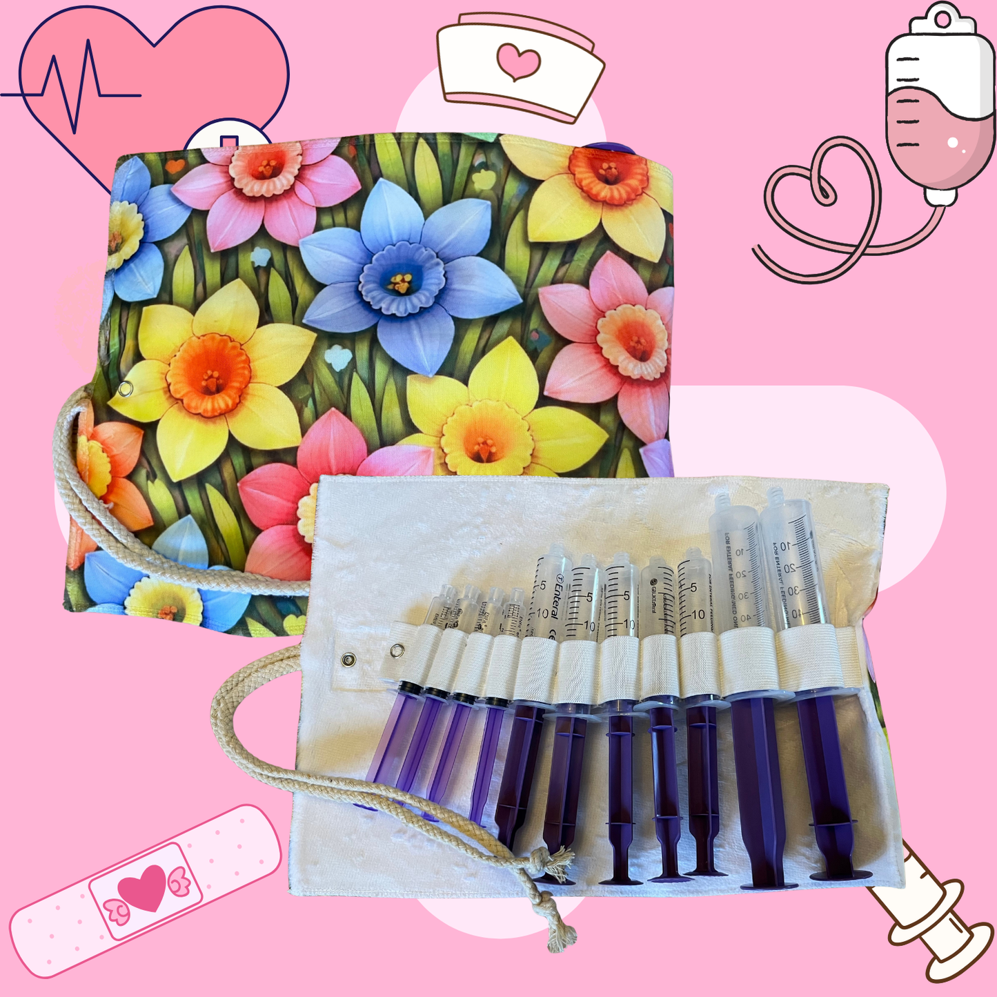 Sloth 2 in 1 Syringe Roll & Med Mat