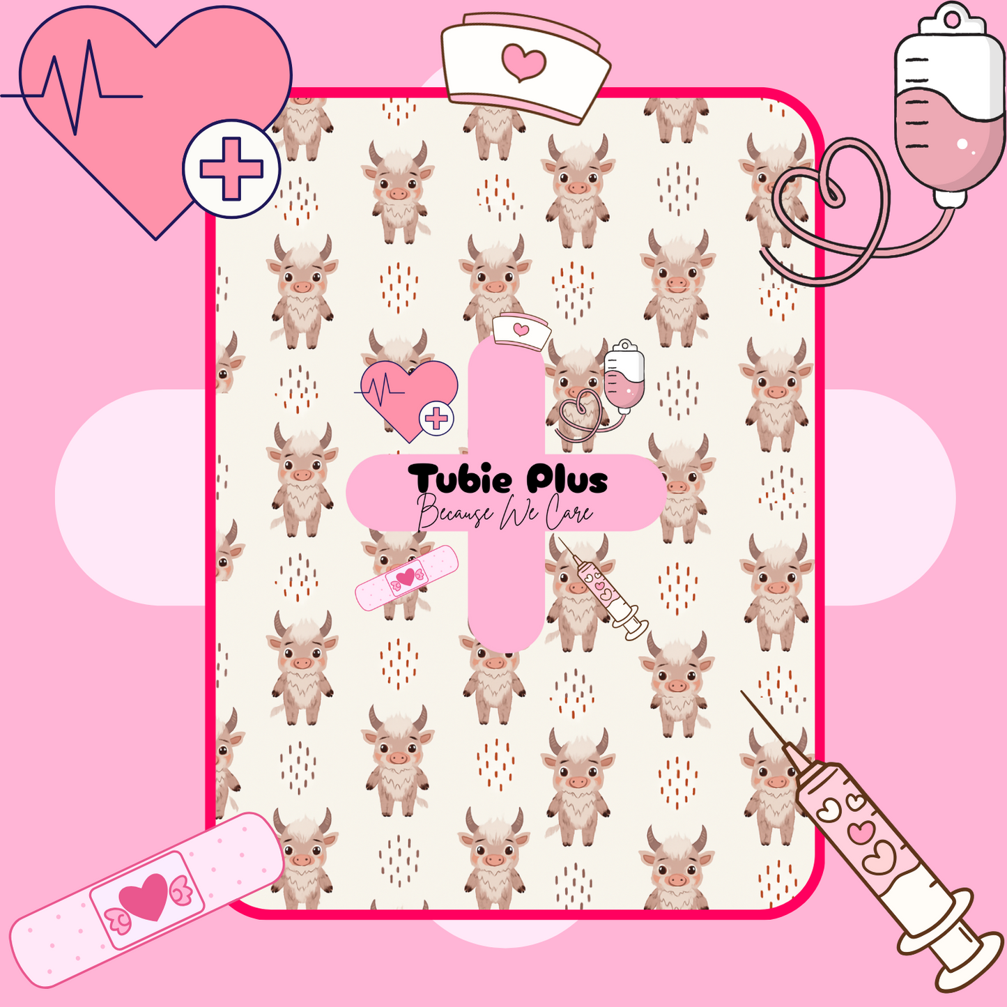 Highland Cow 2 in 1 Syringe Roll & Med Mat