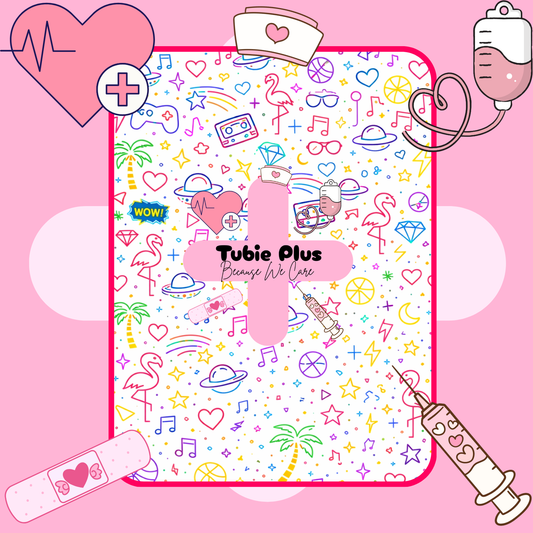 Neon White Tubie Scrunchie