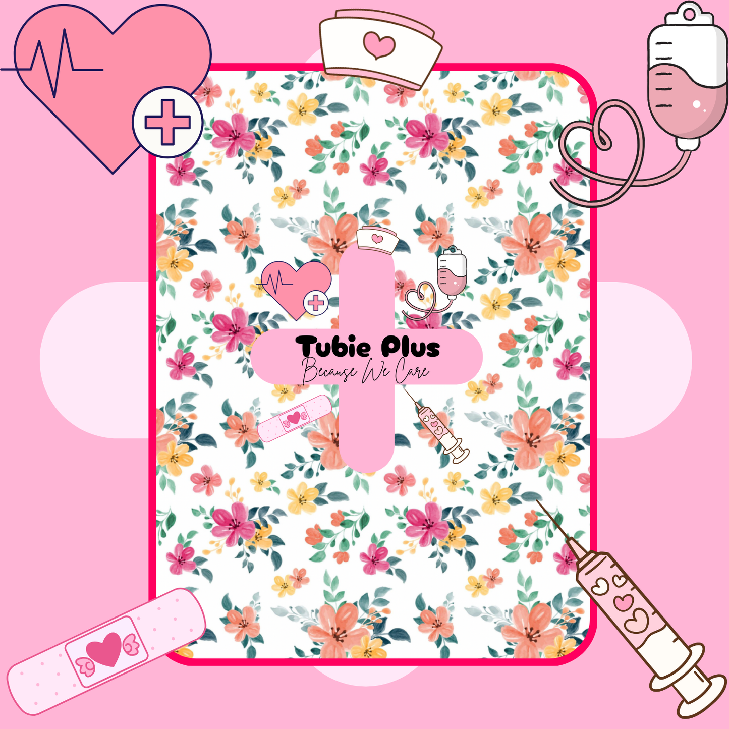 Pink & Orange Bouquet Tubie Scrunchie