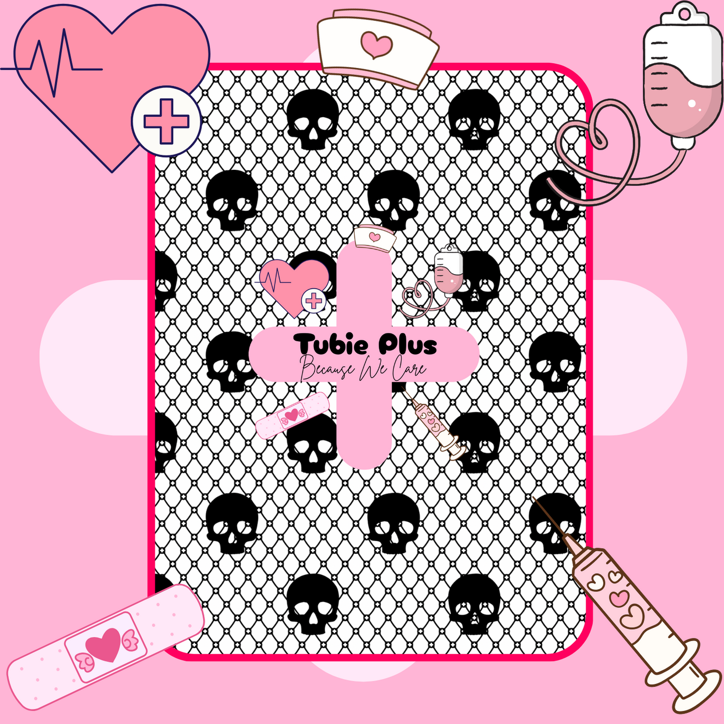 Skull Tubie Scrunchie