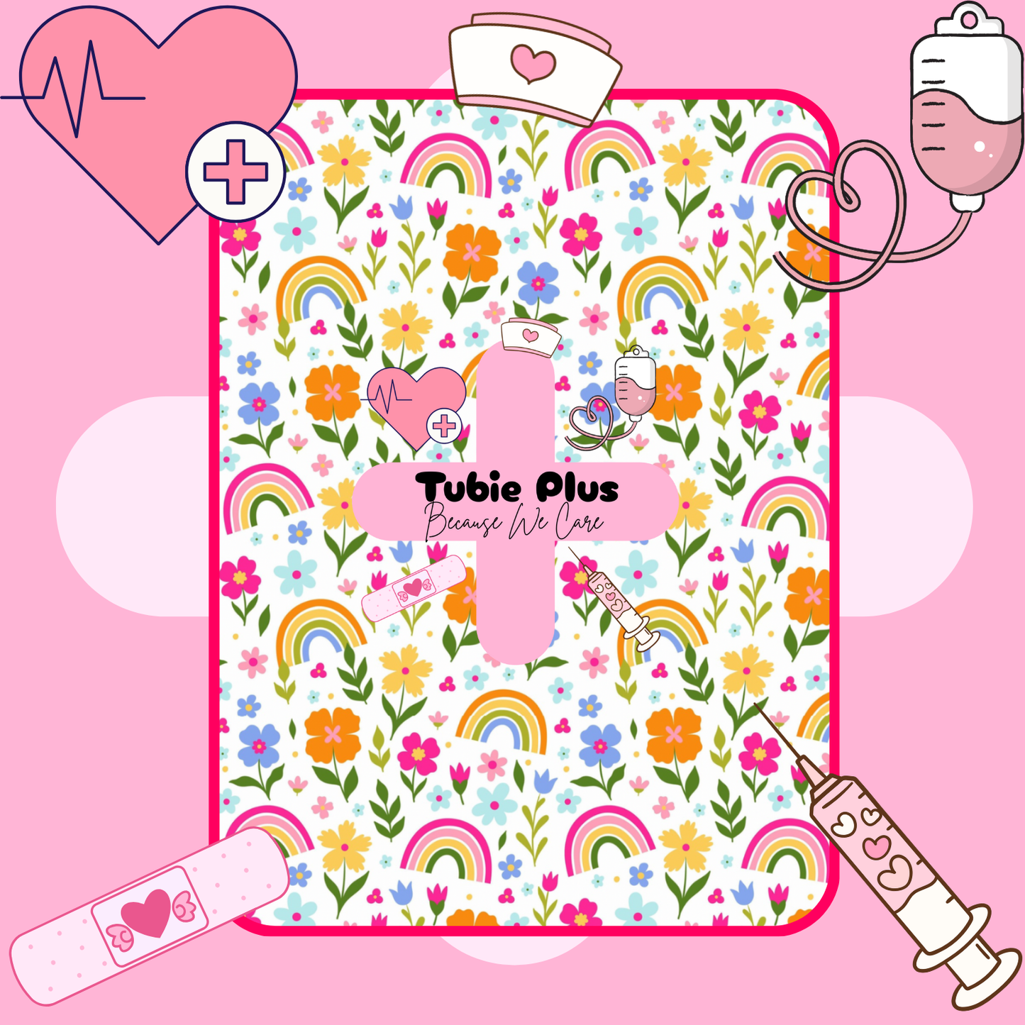 Spring Rainbow 2 in 1 Syringe Roll & Med Mat