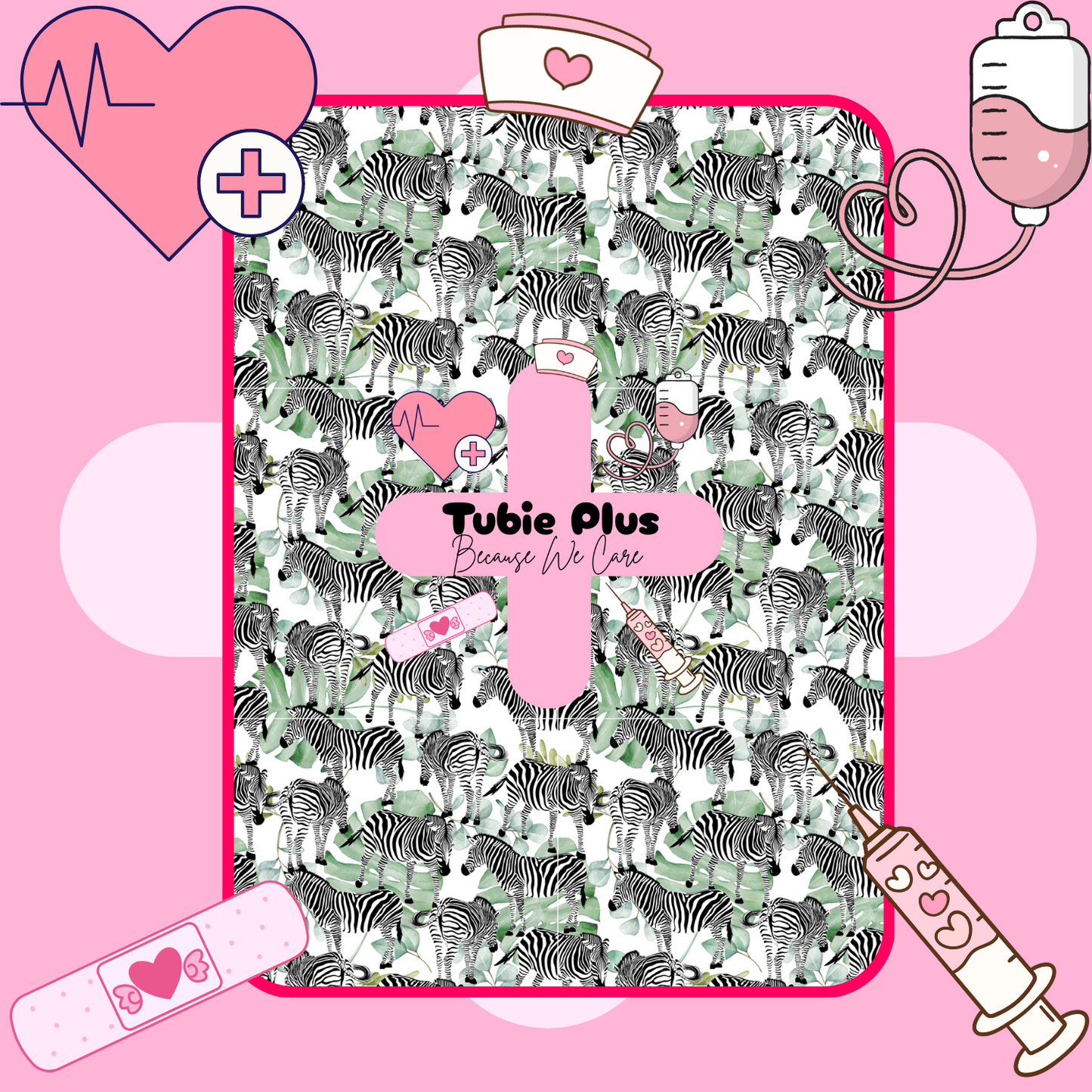 Zebra Jungle Print Tubie Scrunchie