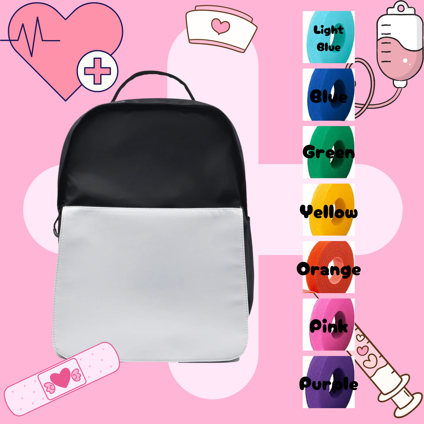 Personalised 500ml Black Tubie Backpack, Tubie Backpack, Adapted Backpack