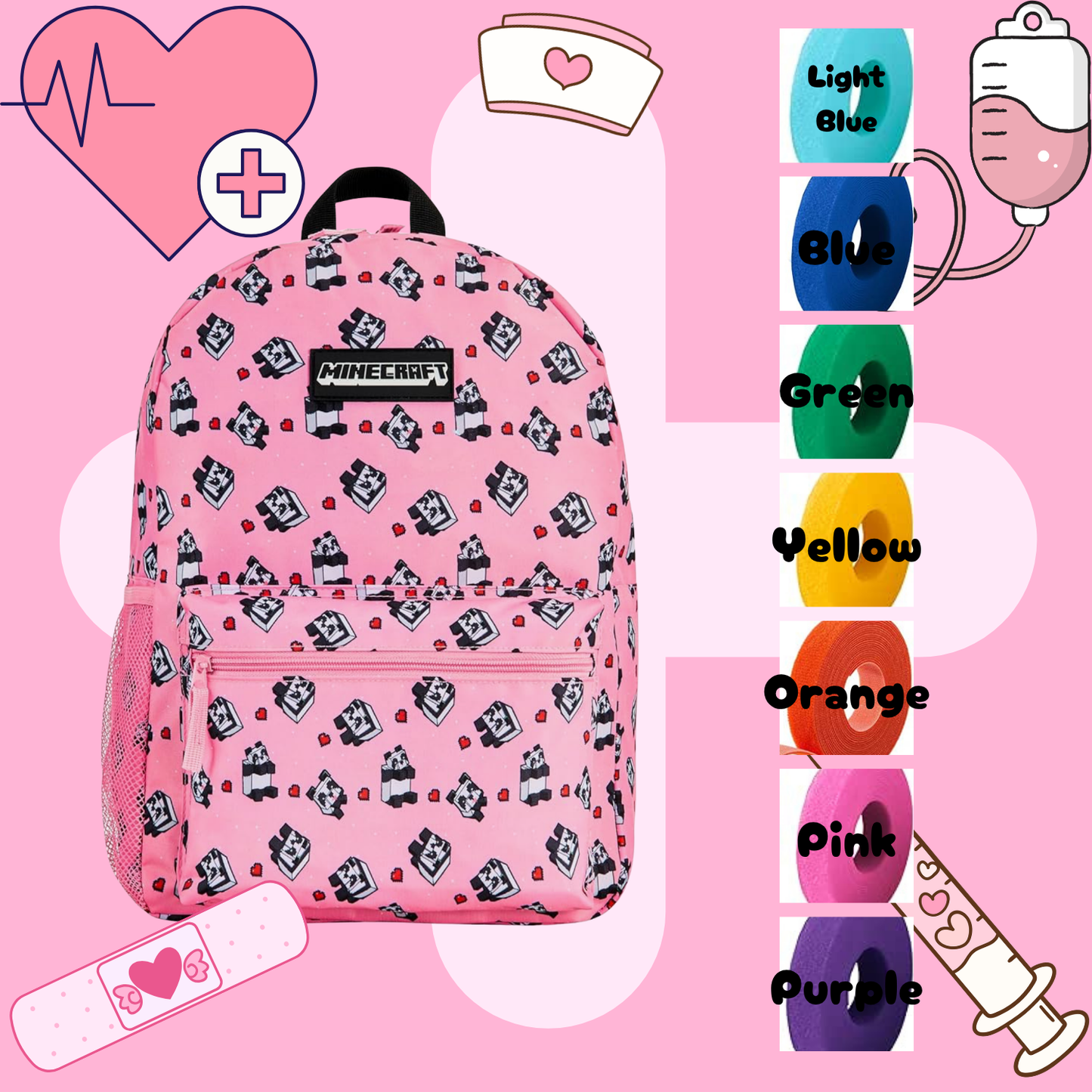 Minecraft Tube Backpack, Tubie Backpack, Adapted Backpack