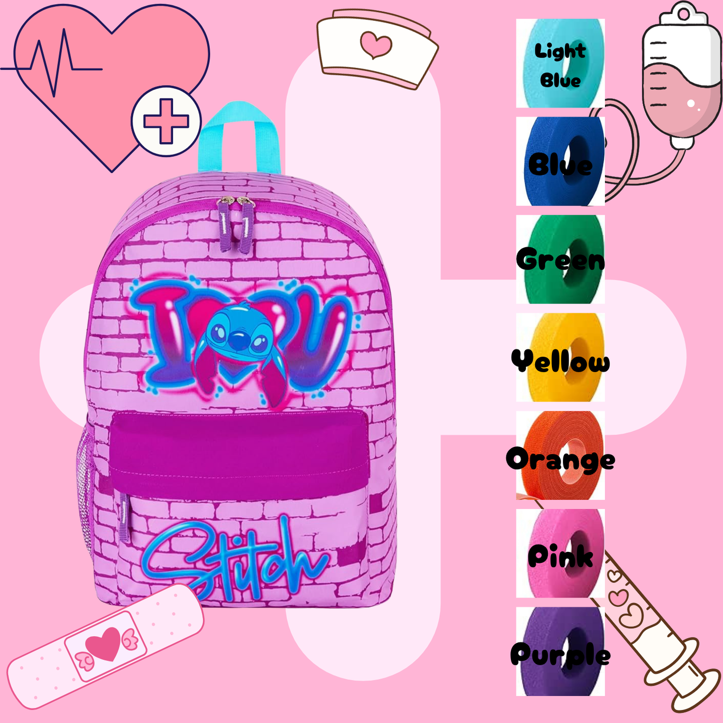 Stitch Tube Backpack, Tubie Backpack, Adapted Backpack