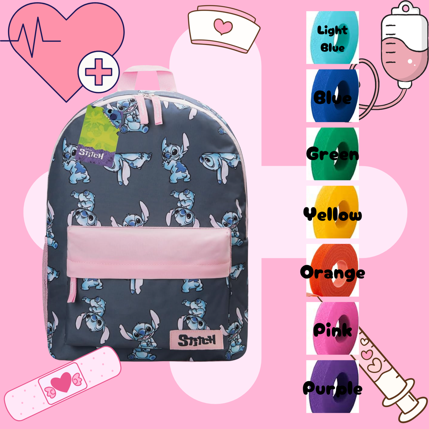 Stitch Double Tube Backpack, Tubie Backpack, Adapted Backpack