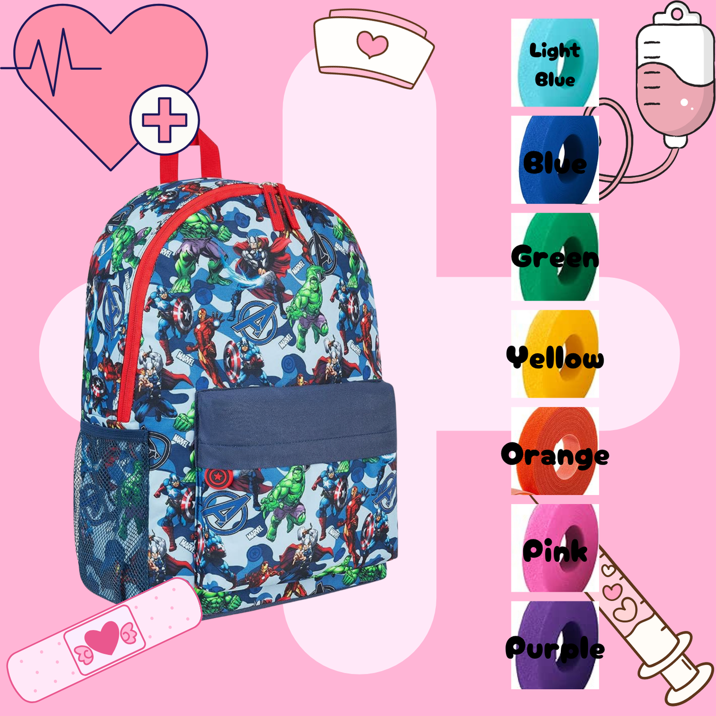 Marvel Tube Backpack, Tubie Backpack, Adapted Backpack