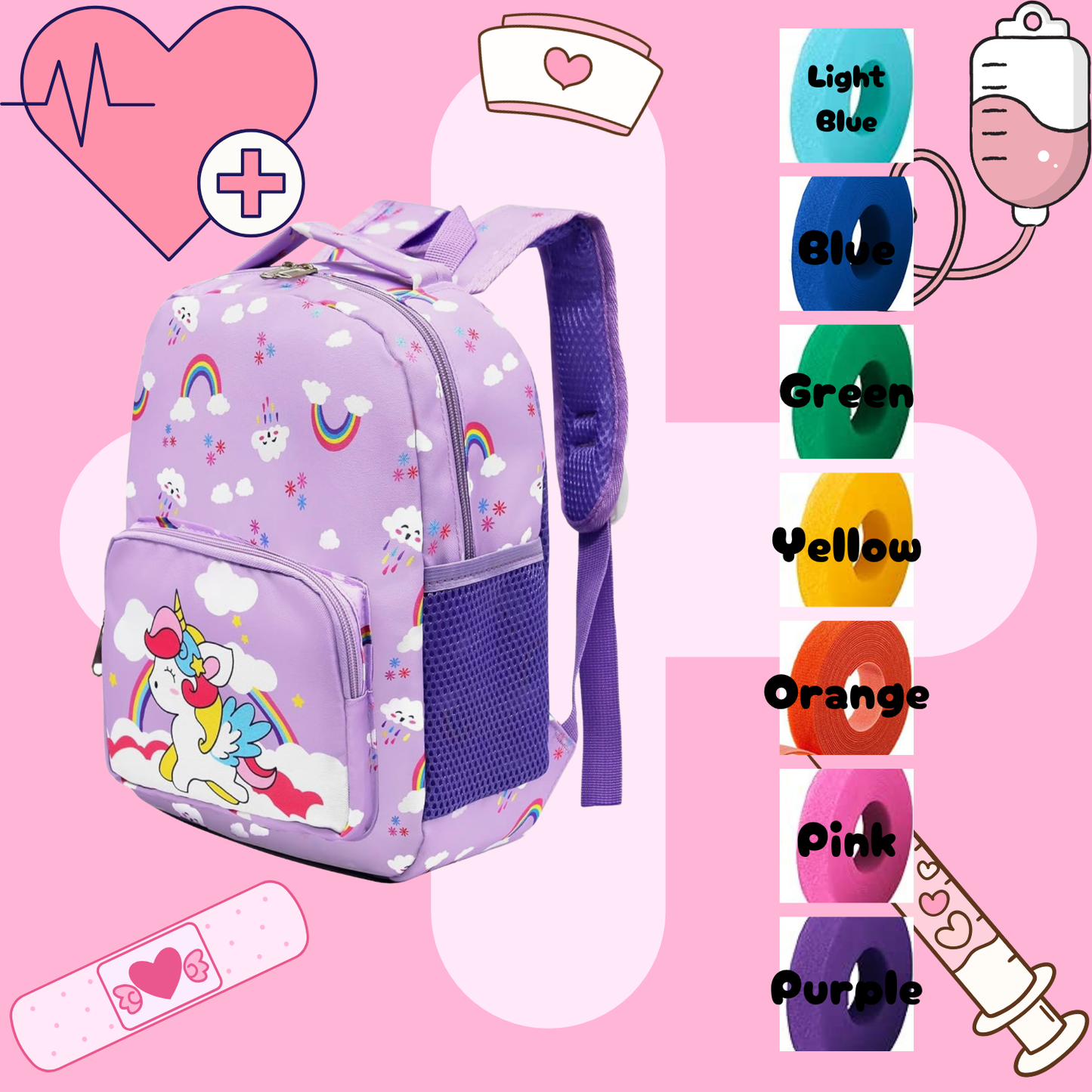 Unicorn Tube Backpack, Tubie Backpack, Adapted Backpack