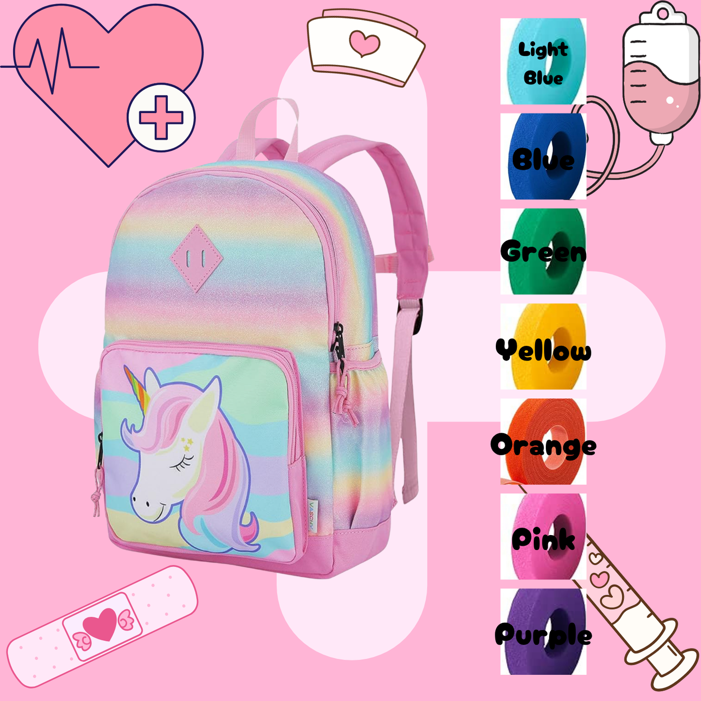 Unicorn Tube Backpack, Tubie Backpack, Adapted Backpack