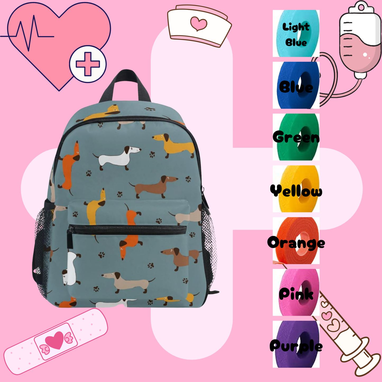 Dachshund Tube Backpack, Tubie Backpack, Adapted Backpack